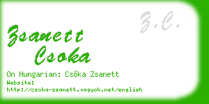 zsanett csoka business card